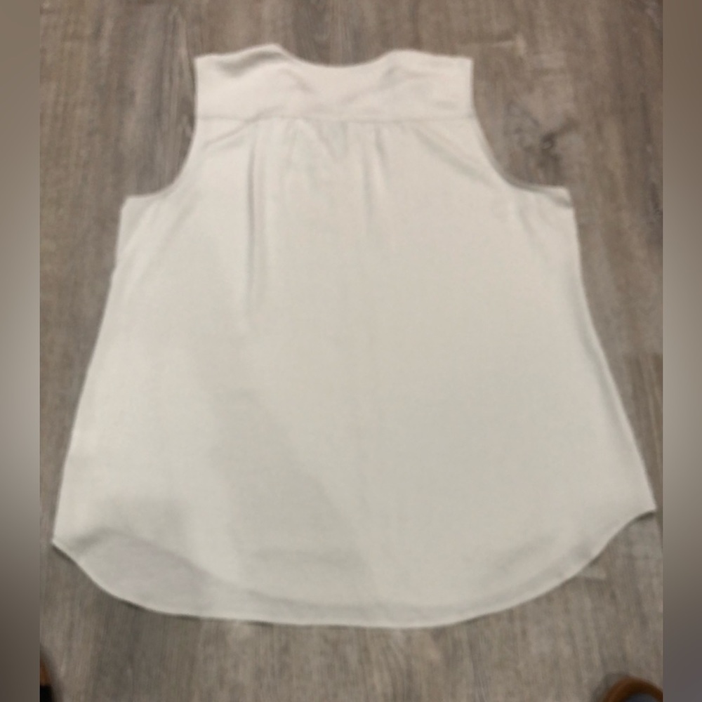 CAbi Cream Ruffle Neck Sleeveless Blouse - Picture 5 of 5